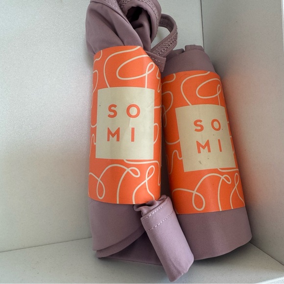 SOMI Lilac Versatile Triangle Bralette Bra Lavender LOT OF 2 S NEW $60 - Picture 2 of 3